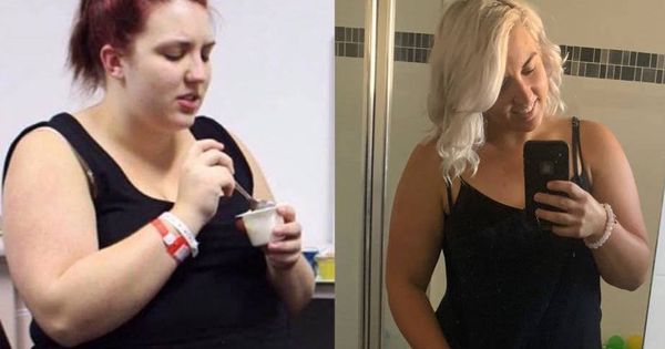 Foto: El antes y el después de Chloe Cox: de 120 kilos a 80 en sólo 15 meses (Foto: Facebook)