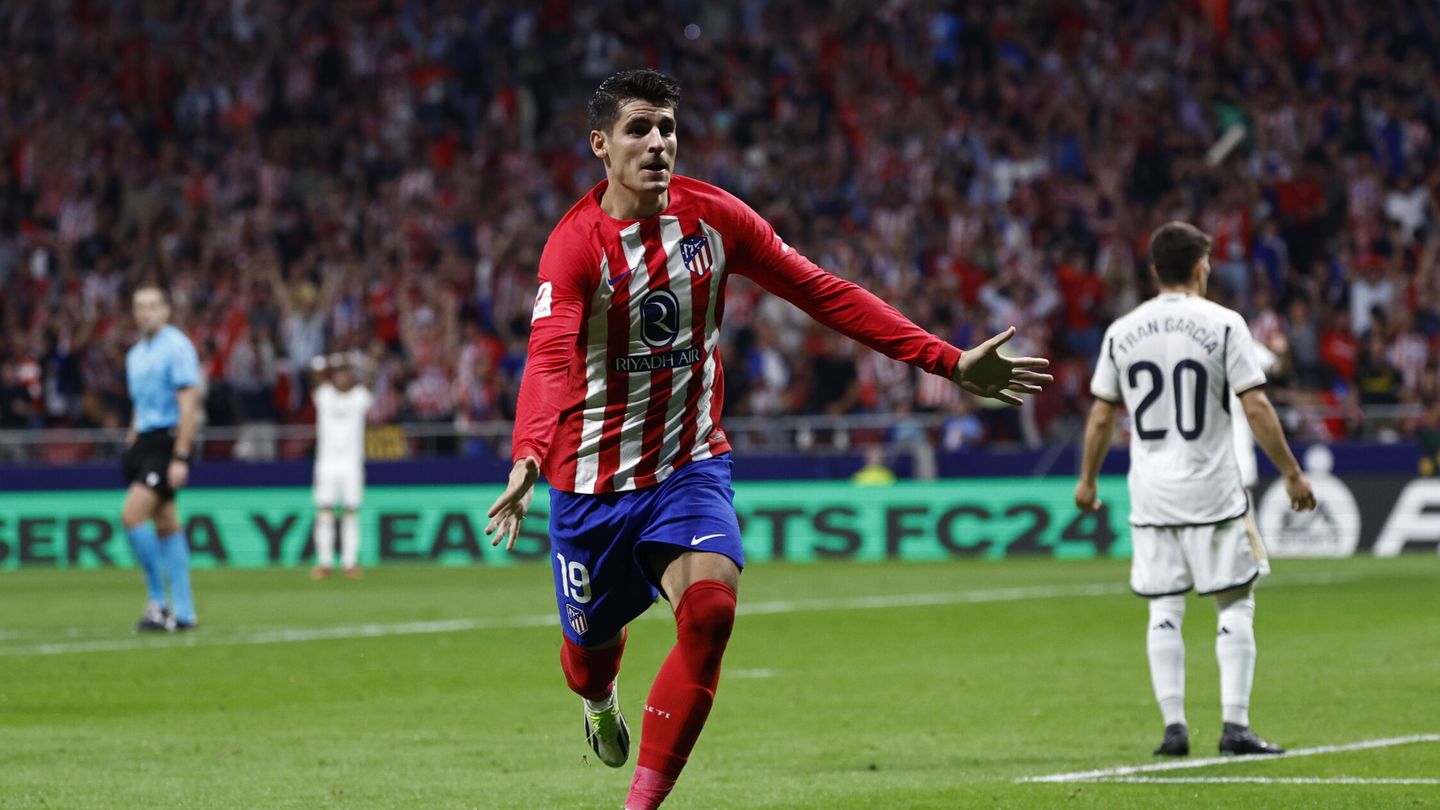 Morata celebra el segundo gol. (EFE/Rodrigo Jiménez)