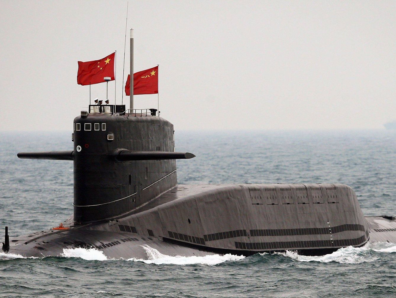 Un submarino del tipo 094 chino, con capacidad para disparar armamento nuclear.