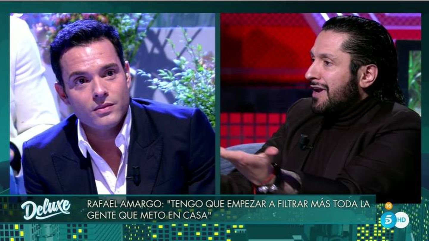 Antonio Rossi y Rafael Amargo, en el 'Deluxe'. (Mediaset)