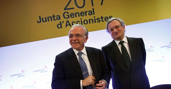 Foto: El presidente Gas Natural Fenosa, Isidro Fainé, y el consejero delegado, Rafael Villaseca. (EFE)