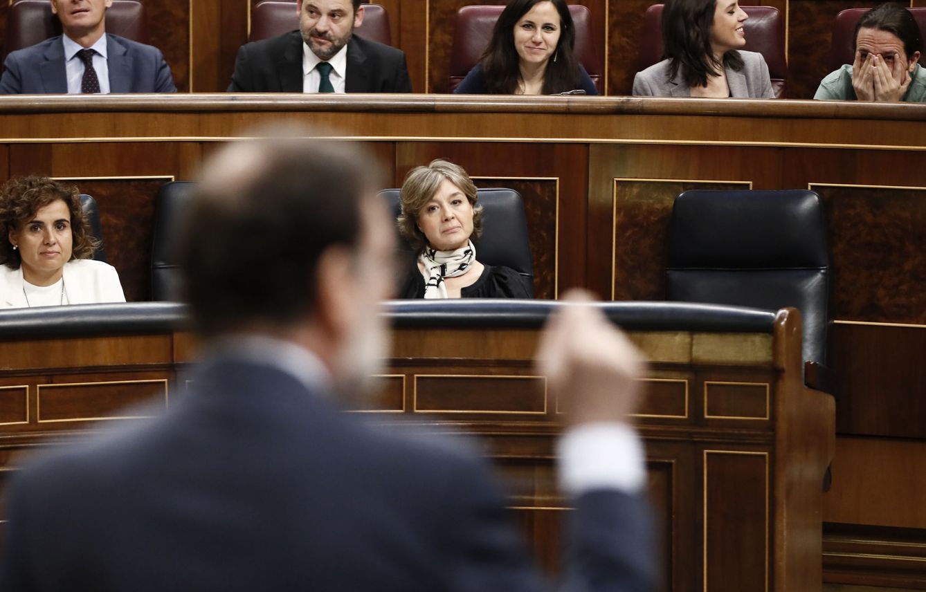 El presidente del Gobierno, Mariano Rajoy, en la sesión de control al Ejecutivo en el Congreso. (EFE)