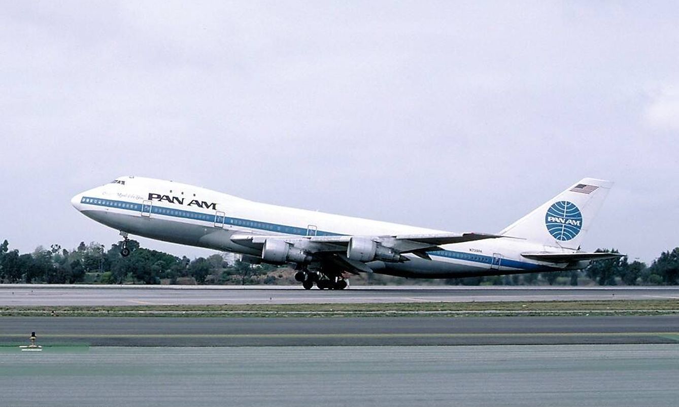El Boeing 747-121 involucrado en el atentado, en marzo de 1987. (Wikimedia)