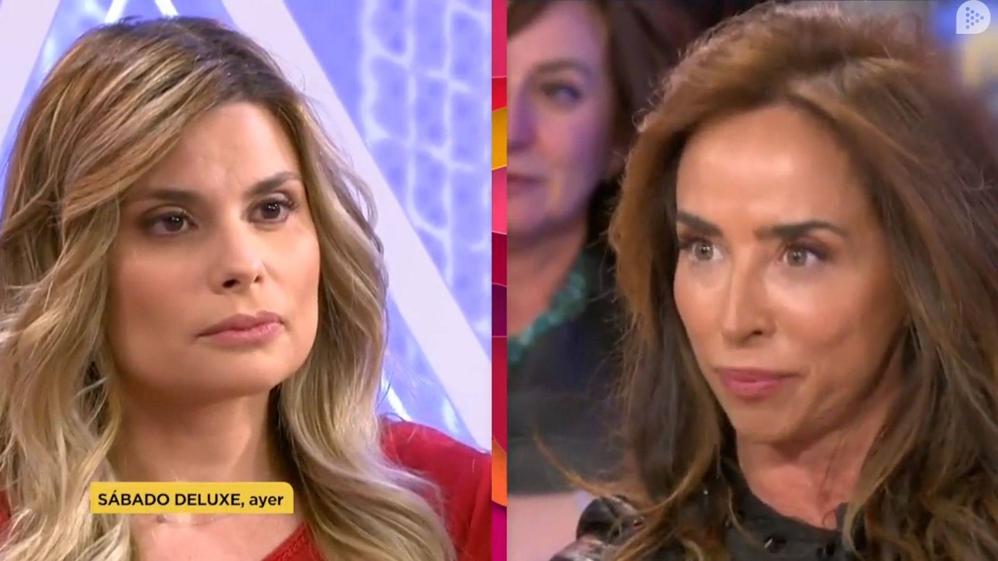 María Lapiedra y María Patiño en 'Sábado deluxe'. (Mediaset España)
