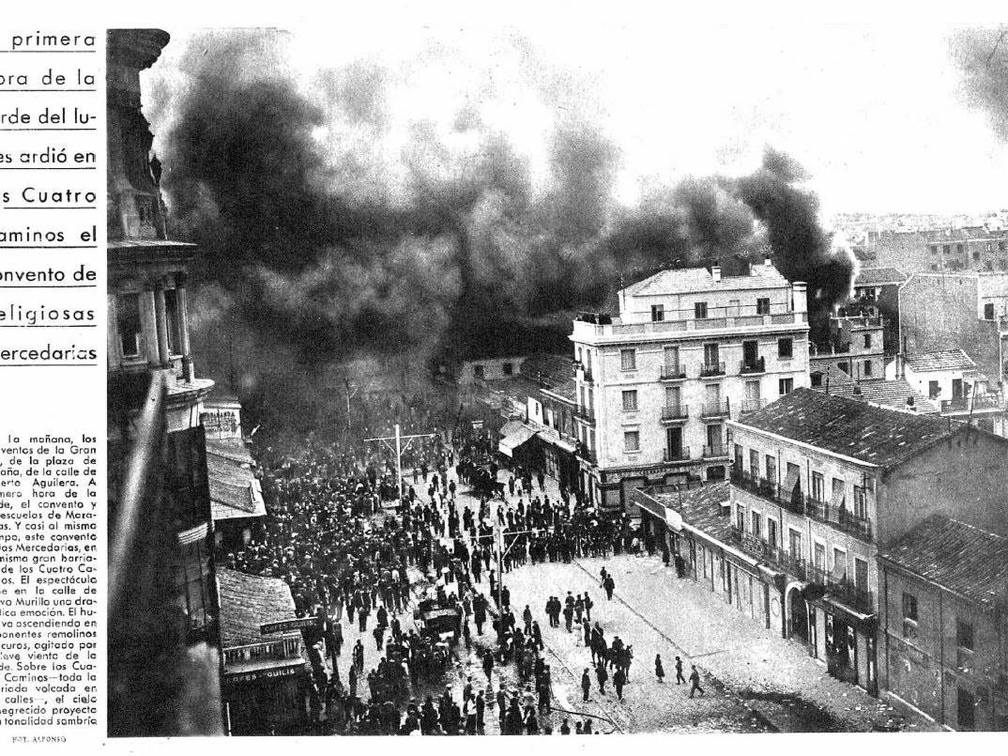 La prensa recoge la quema de conventos en Madrid en 1931