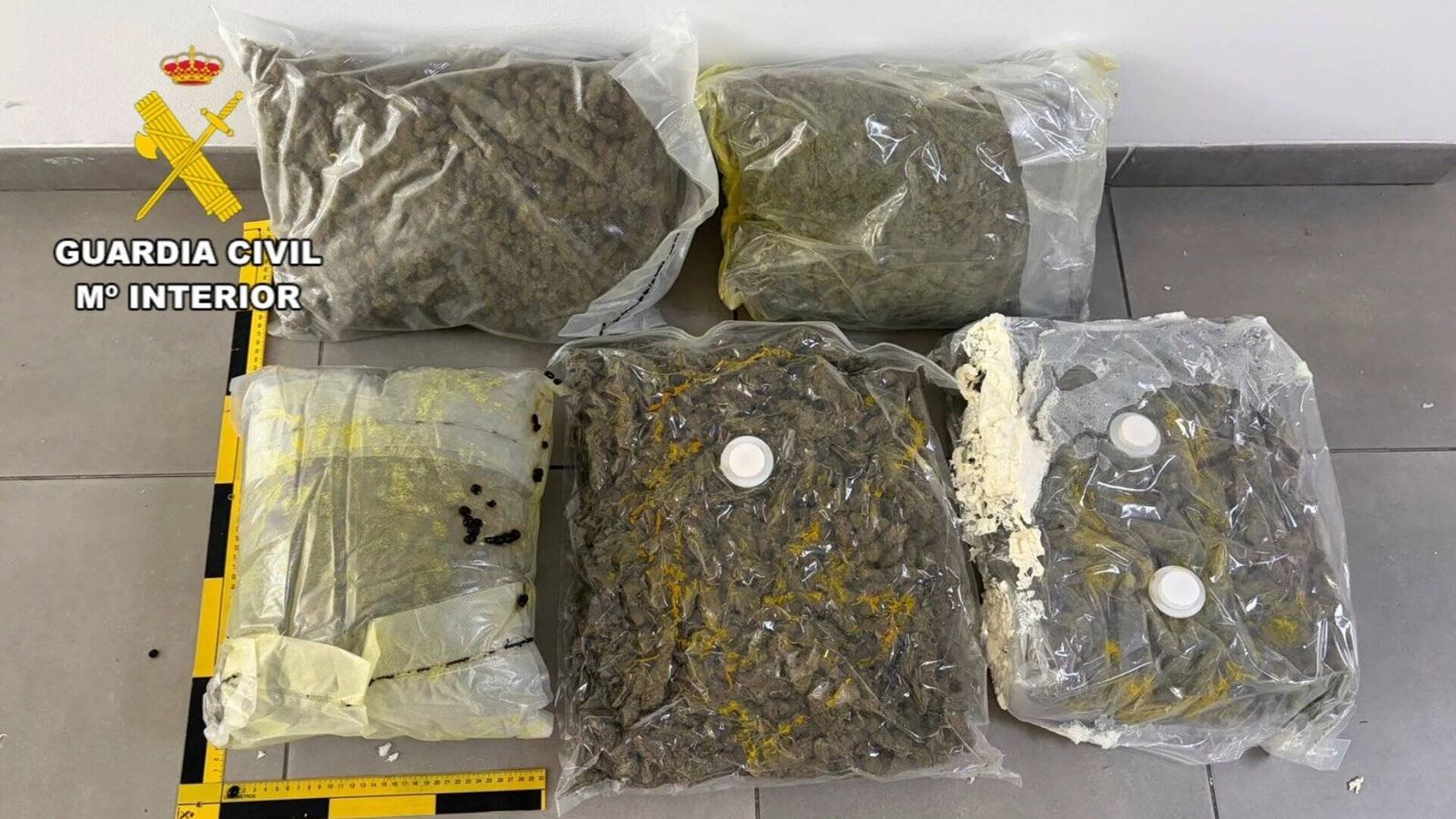 Detenido por ser el destinatario de un paquete con cinco kilos de marihuana en Calvià (Mallorca)