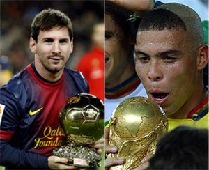 Leo Messi iguala a otro mito futbolístico: Ronaldo Nazario de Lima