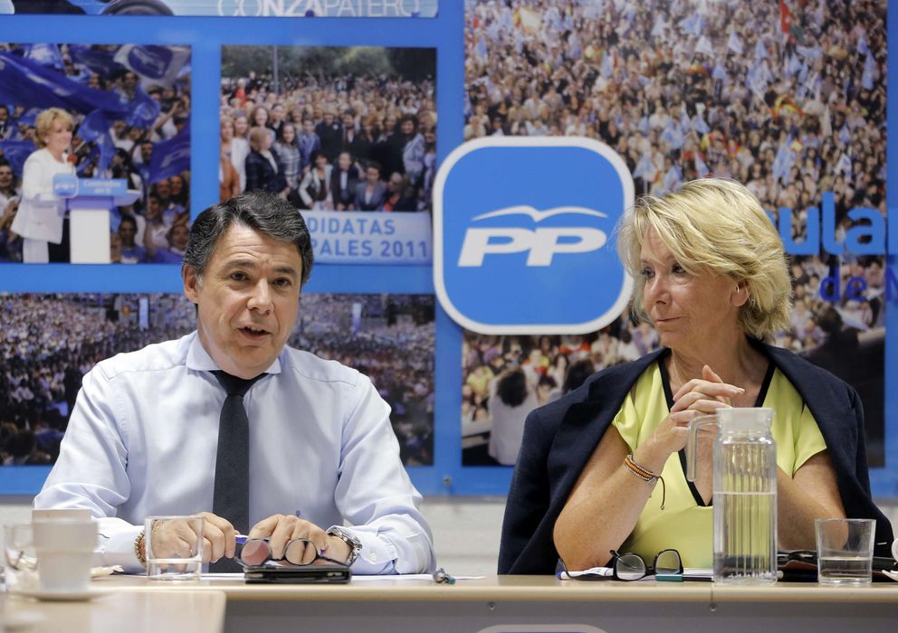 Foto: La presidenta del PP de Madrid, Esperanza Aguirre (d), junto al presidente de la Comunidad de Madrid, Ignacio González