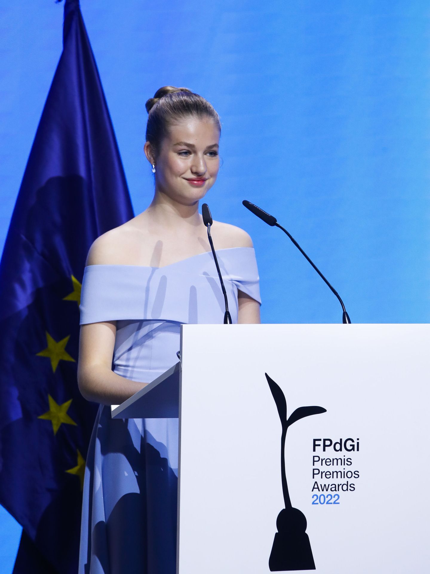 La princesa Leonor, en la entrega de los Premios Fundación Princesa de Girona (EFE/Toni Albir) 