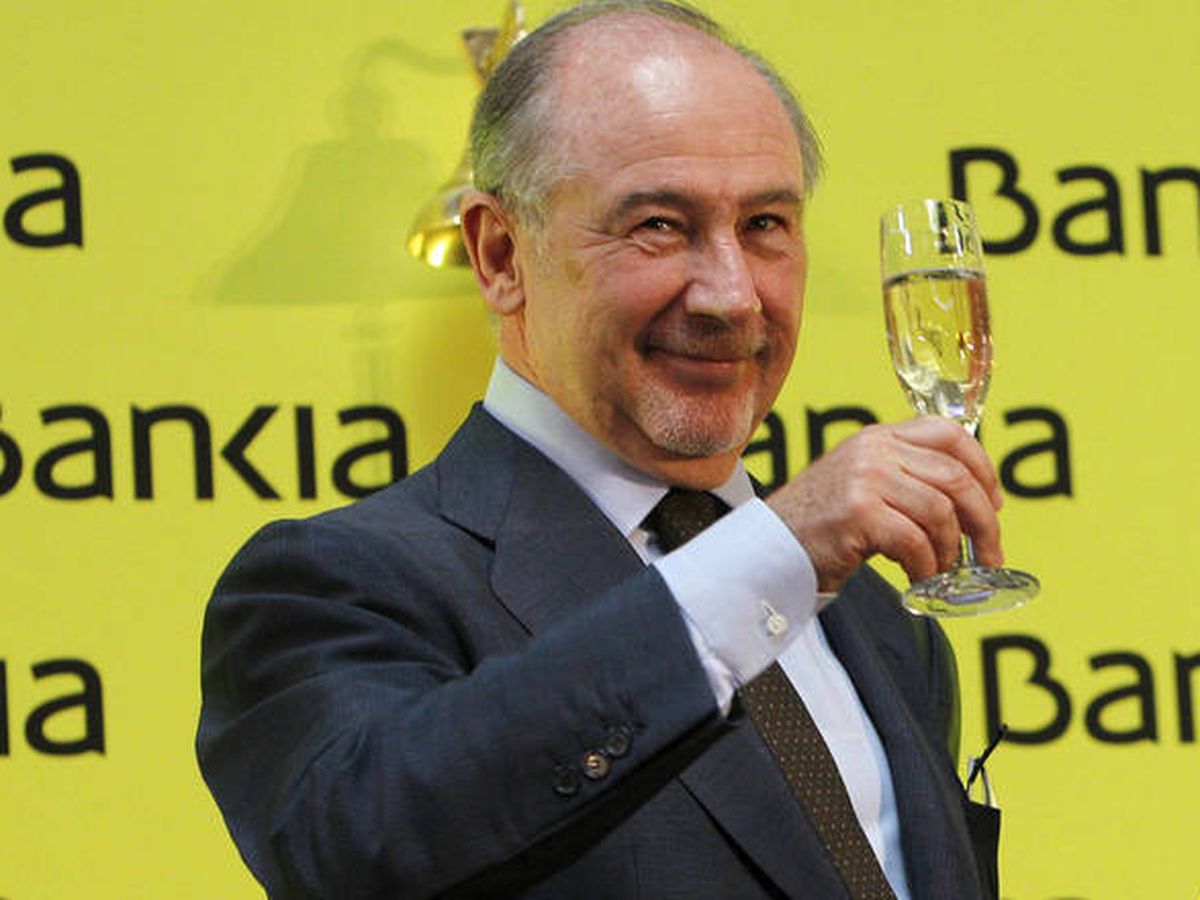 Foto: El expresidente de Bankia Rodrigo Rato, en la salida a bolsa de 2011. (EFE)
