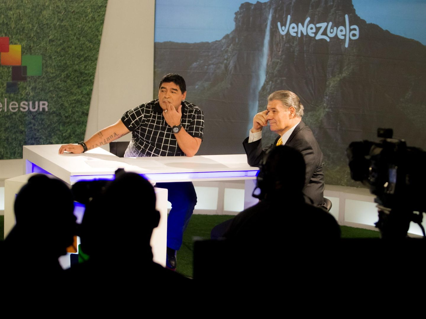 Maradona, en su programa 'De zurda'. (EFE)