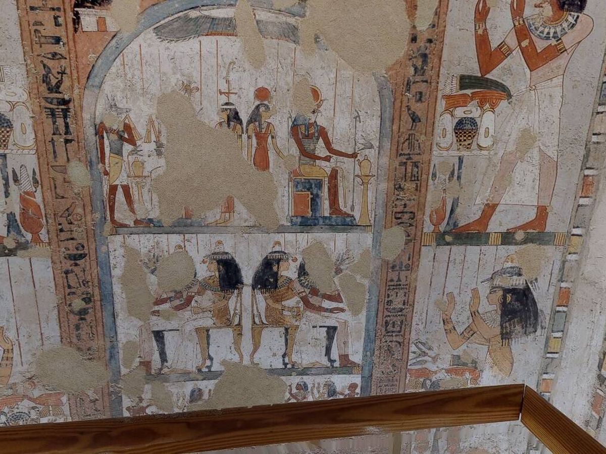Foto: Un análisis de rayos X saca a la luz el valor oculto de estas pinturas del Antiguo Egipto. (Ministerio de Turismo y Antigüedades egipcio)