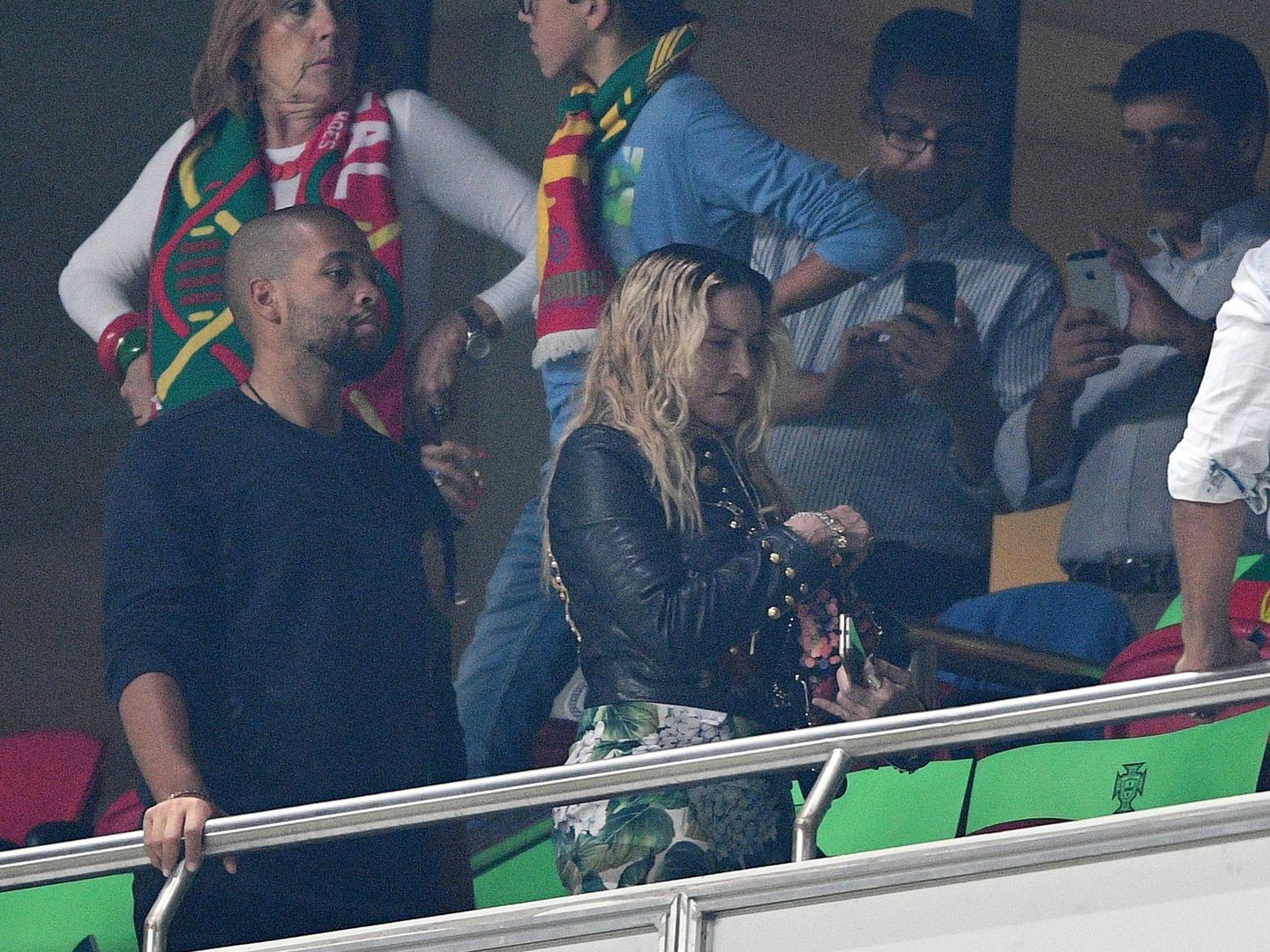 La cantante, en un partido de la selección portuguesa en Lisboa. (Getty)