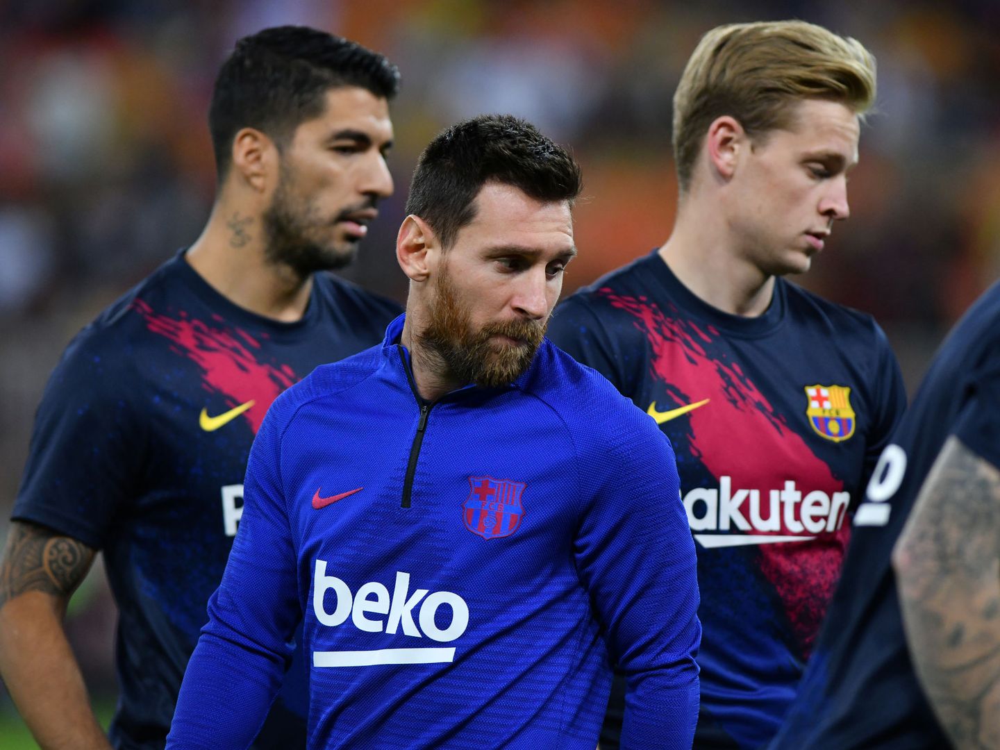 Messi, Suárez y De Jong, en una imagen de archivo. (Reuters)