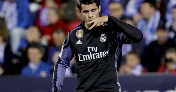 Foto: Álvaro Morata celebra un gol durante su segunda etapa en el Real Madrid. (EFE)
