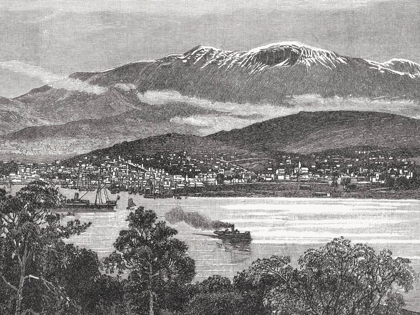 Monte Wellington y Hobart en Tasmania en 1897 (Imagen: iStock)