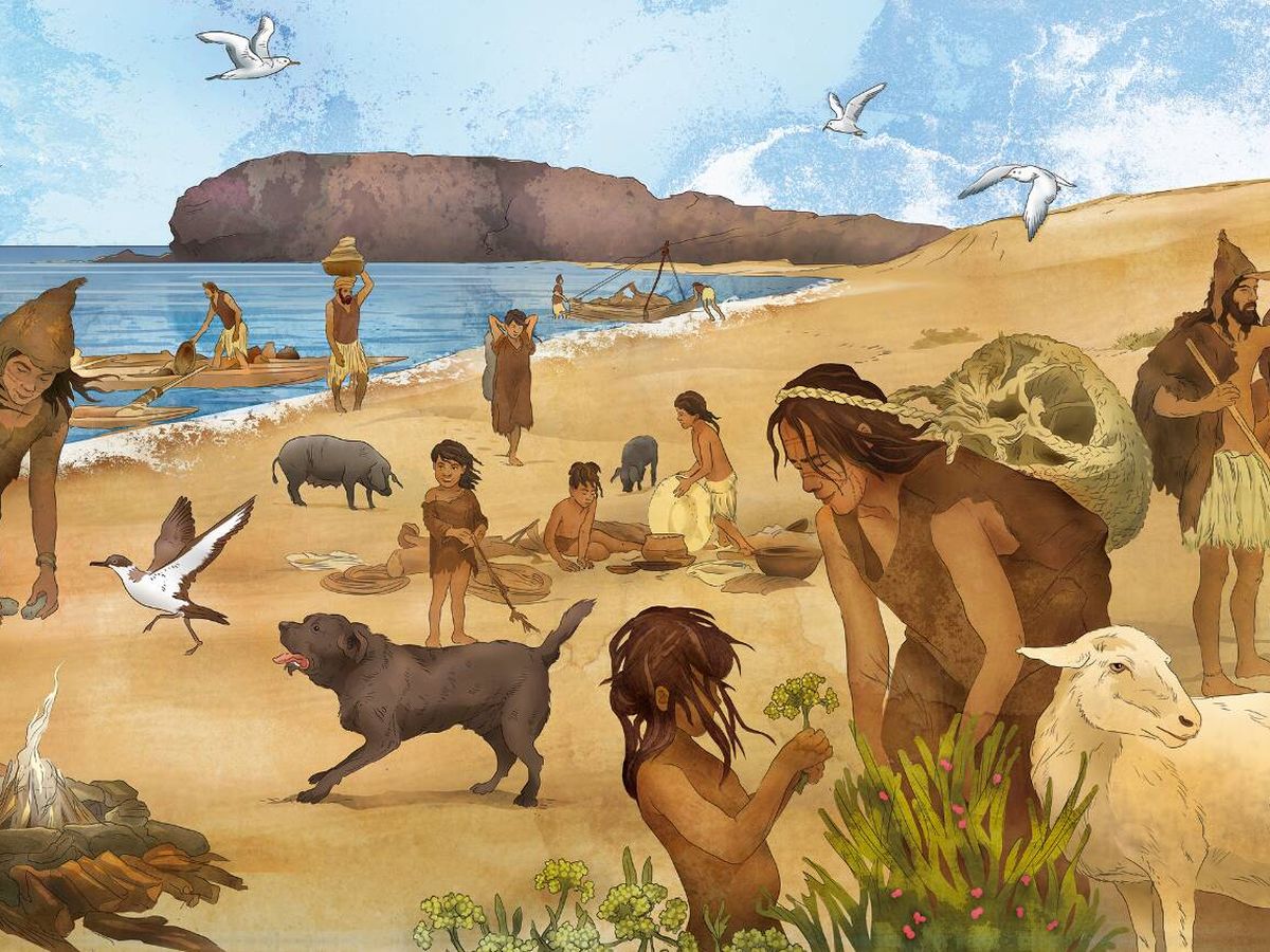 Foto: Ilustración sobre los primeros pobladores canarios. (IsoCAN)