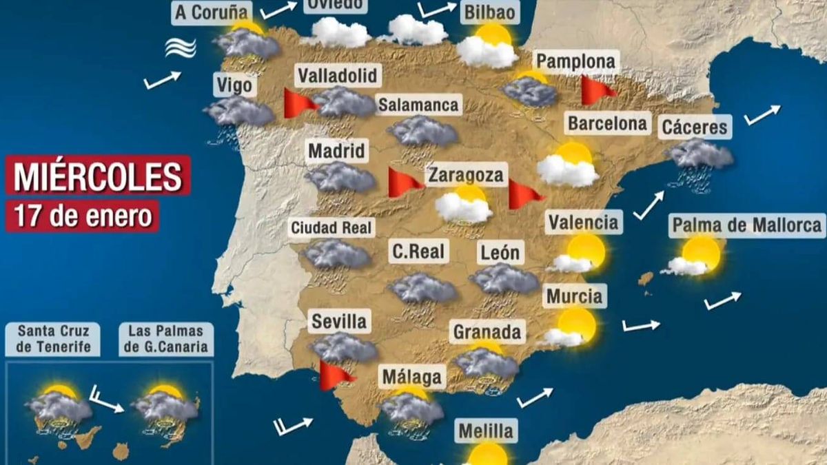 Madrid, frontera con Portugal: el desconcertante mapa del tiempo de TV que ha provocado risas en redes