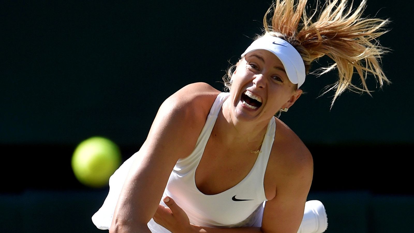 Foto: Maria Sharapova durante un partido en Wimbledon (REUTERS)