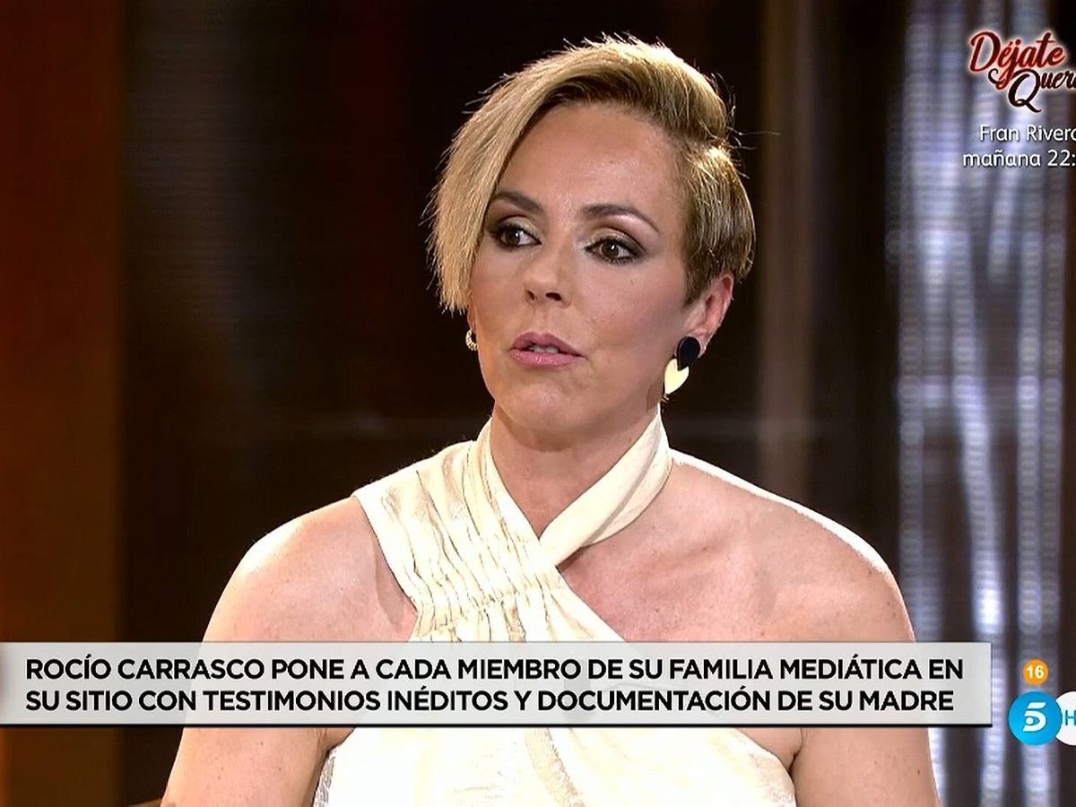 Foto: Rocío Carrasco, en 'Rocío Deluxe'. (Mediaset)