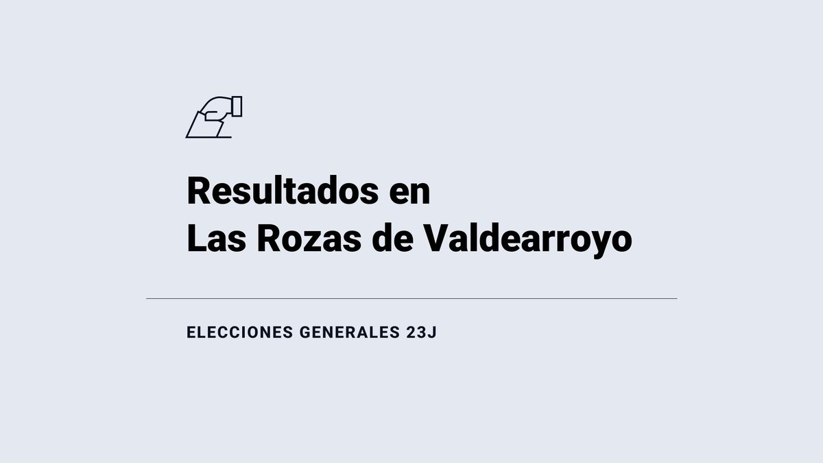 Las Rozas de Valdearroyo, resultados del 23J | Votos y escaños en las elecciones generales 2023: victoria de del PP