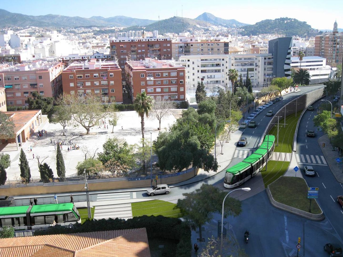 Así circularía el Metro por este tramo de la ciudad. (Junta de Andalucía)
