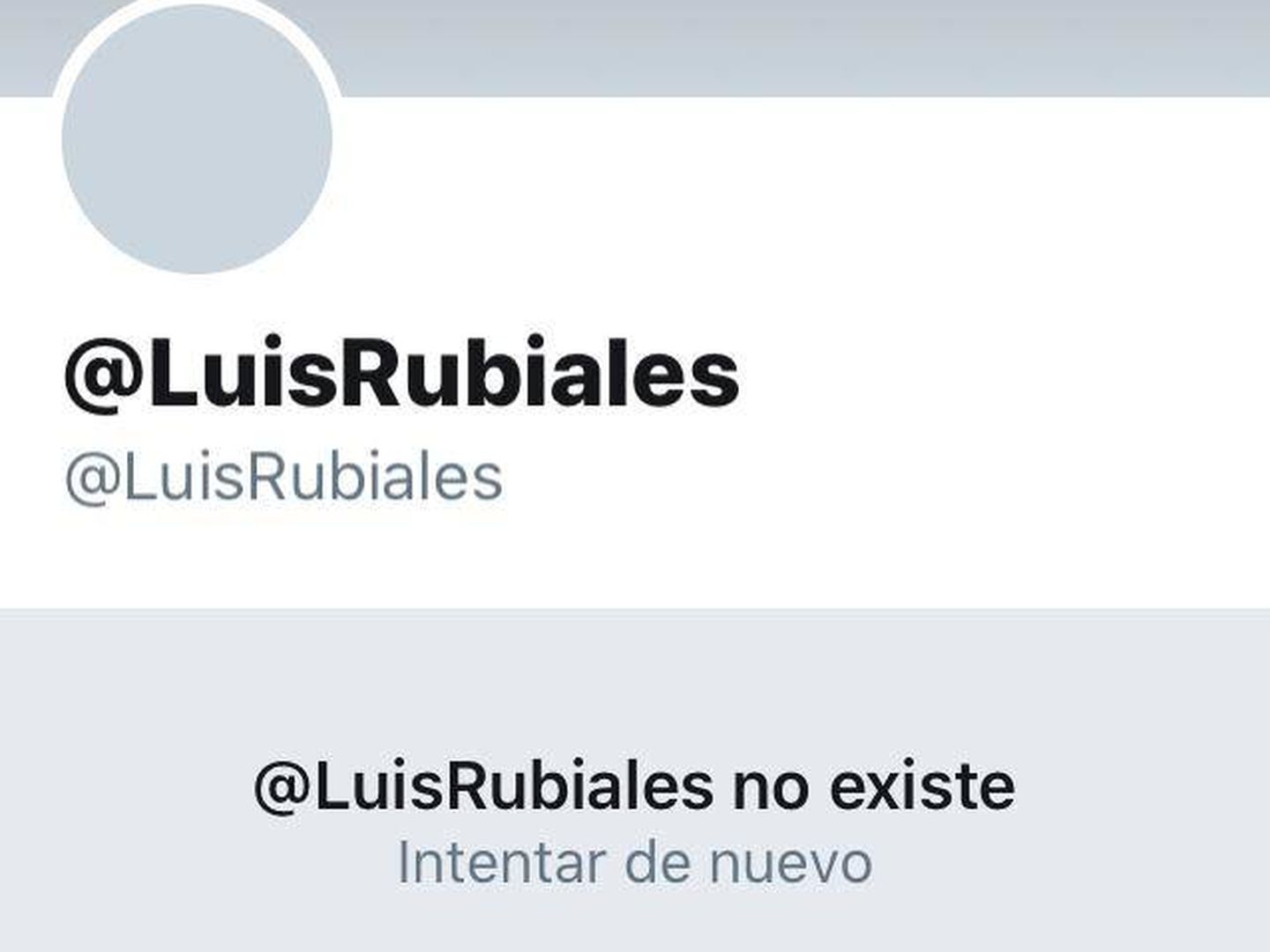 Cuenta de Twitter de Luis Rubiales 