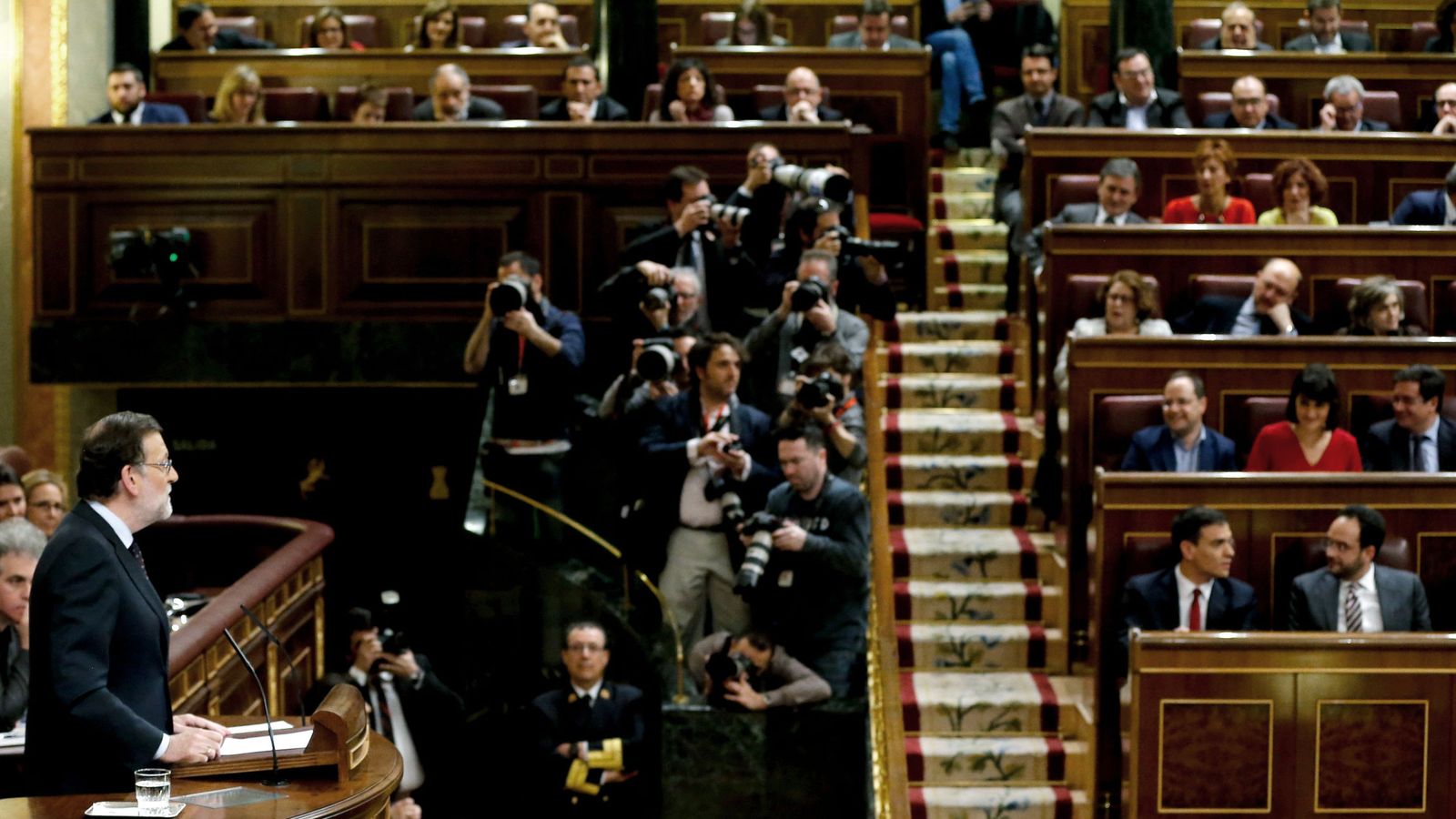 Foto: El presidente del Gobierno en funciones, Mariano Rajoy, el pasado 4 de marzo en el Congreso de los Diputados. (EFE)