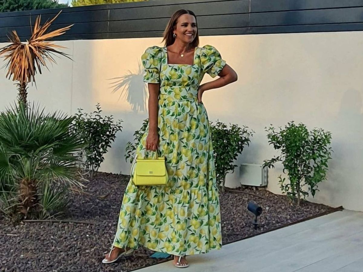 Foto: Paula Echevarría y su vestido estampado con limones. (Instagram @pau_eche)
