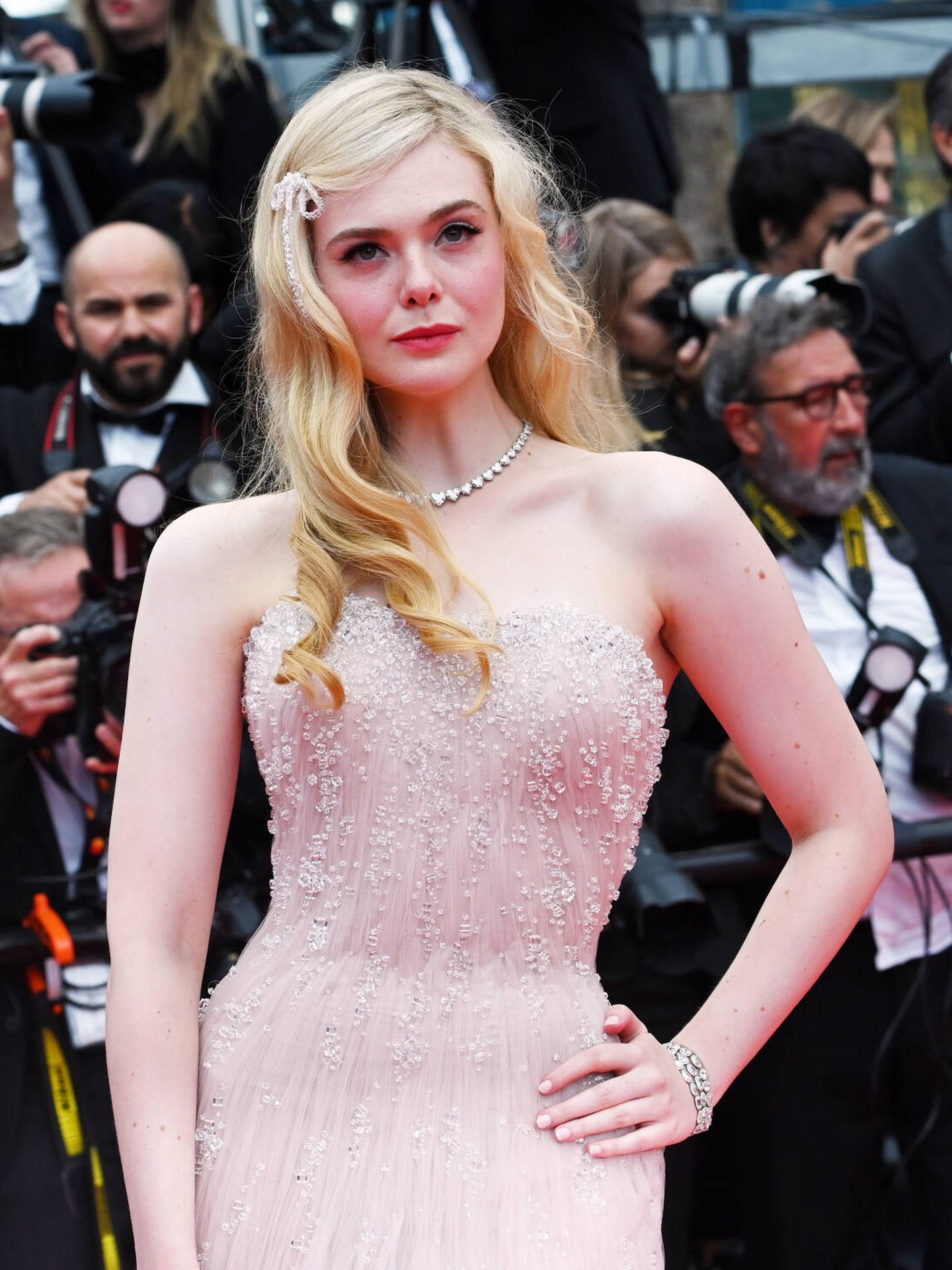 Elle Fanning, en el Festival de Cine de Cannes. (Getty/Joe Maher)