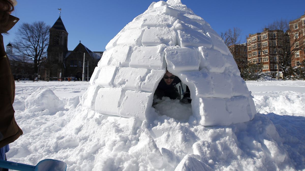 Olvida los muñecos de nieve: cómo construir un iglú real en tu barrio