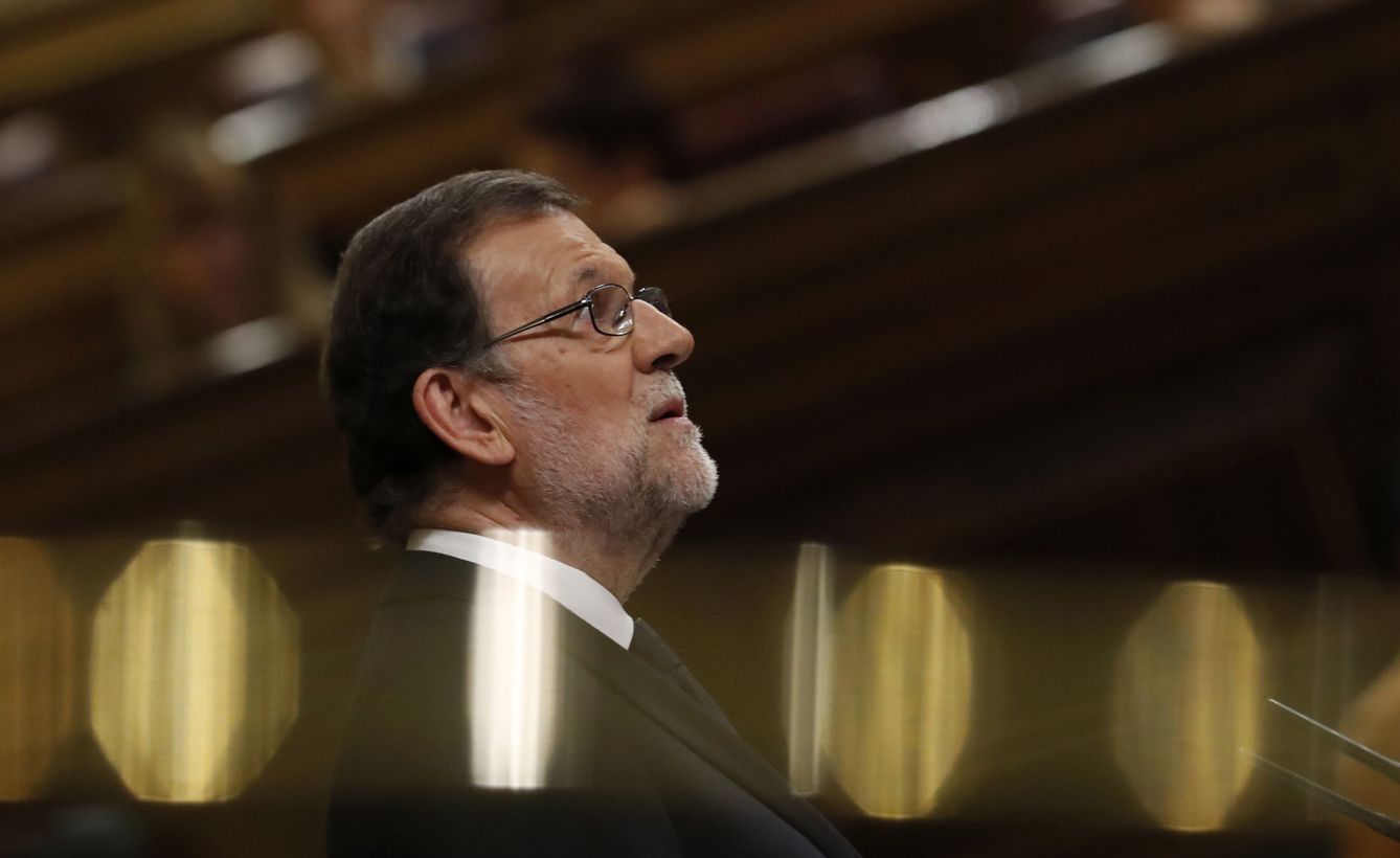 Mariano Rajoy durante su debate de investidura en 2016. (EFE)