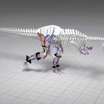 Foto: Modelado 3D del movimiento de un T-rex (William Sellers)