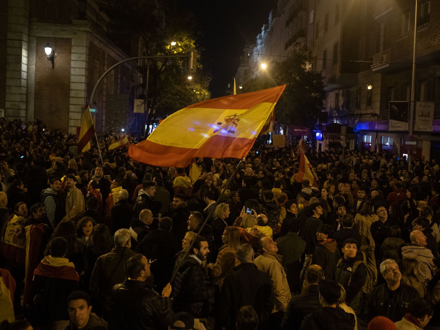 Protestas en Ferraz. (EP)