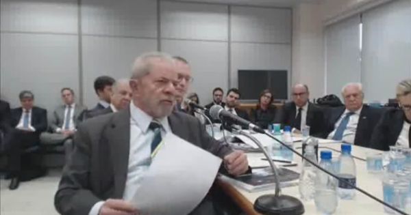 Foto: Captura del video cedido por la Justicia Federal de Brasil, del expresidente Luiz Inácio Lula da Silva durante su declaración ante el juez federal Sergio Moro. (EFE)