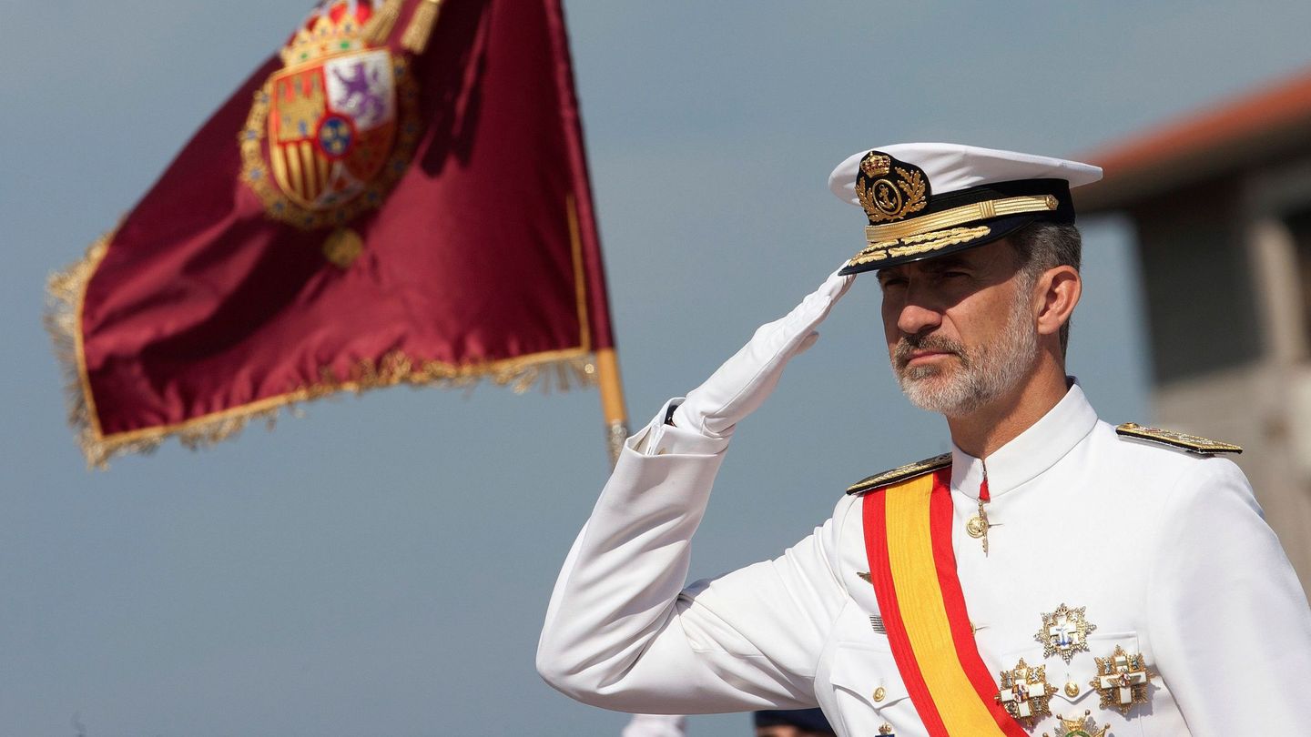 El rey Felipe VI, en un acto de la Armada.  (EFE)