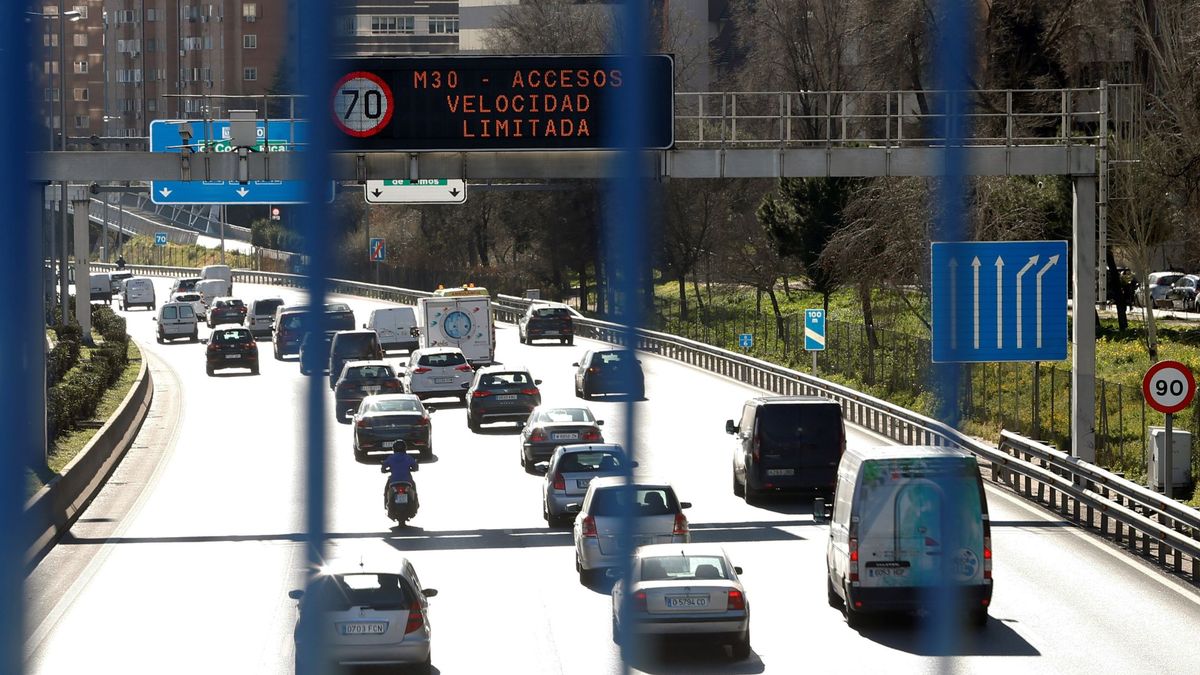 Madrid mantiene este miércoles el límite a 70 km/h en M-30 y accesos