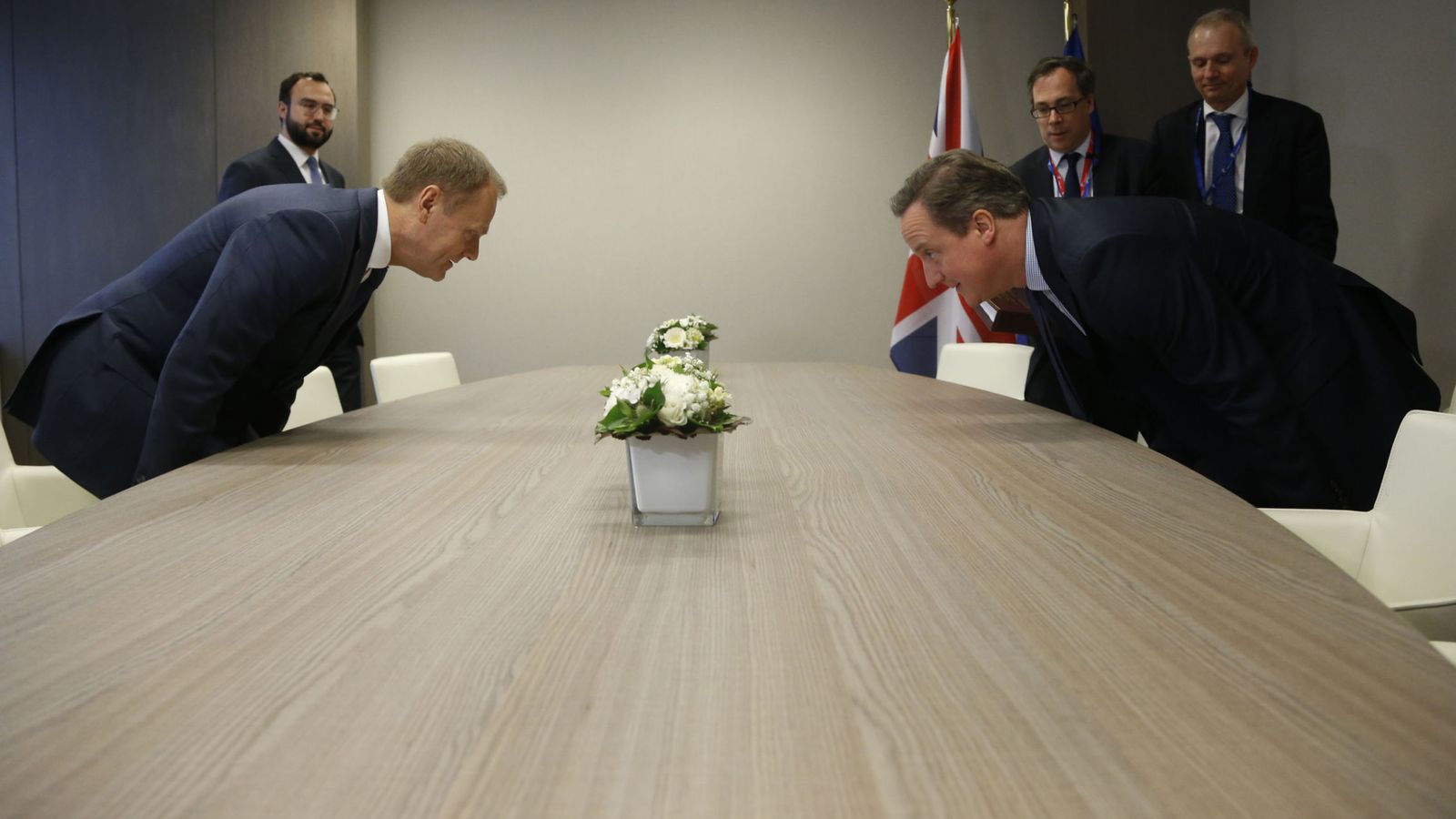 Foto: El primer ministro británico, David Cameron, y el presidente del Consejo europeo, Donald Tusk. (Reuters)