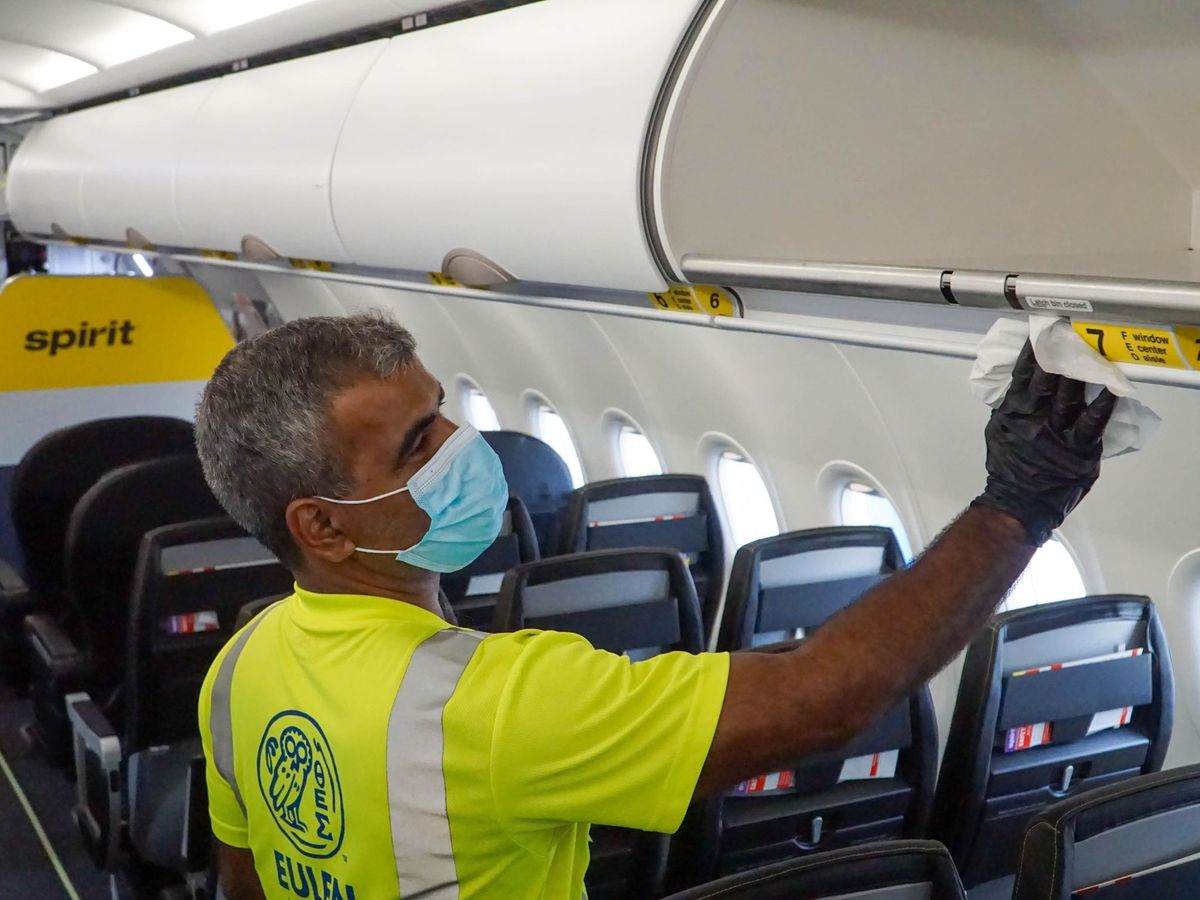 Foto: Descubre los lugares más sucios dentro de un avión (y no es el baño) (EFE/Spirit)