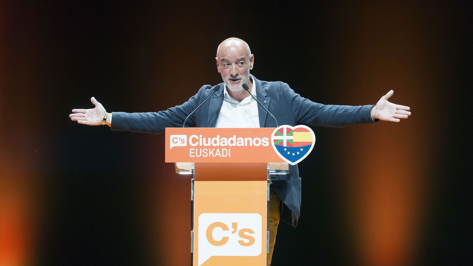 Foto: El candidato a lendakari de Ciudadanos, Nicolás de Miguel. (EFE)