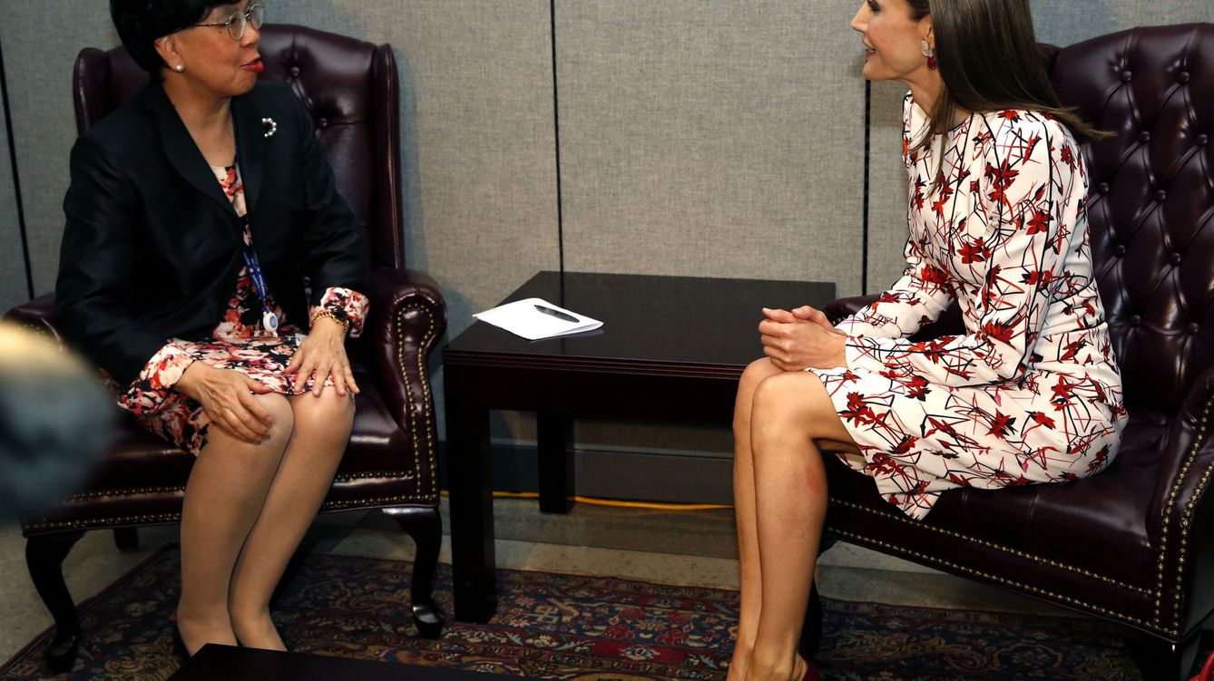 Foto: La Reina Letizia junto a Margaret Chan, directora de la OMS (EFE)