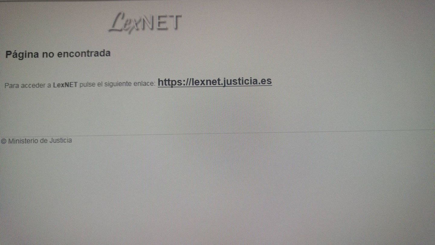 La plataforma Lexnet, caída de nuevo. (@Lexnetenfurecido)