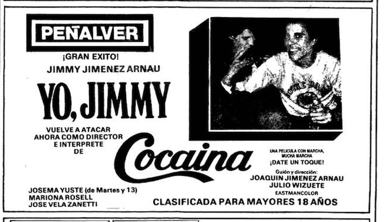 Anuncio de 'Cocaína' (1980), de Jimmy Giménez-Arnau.