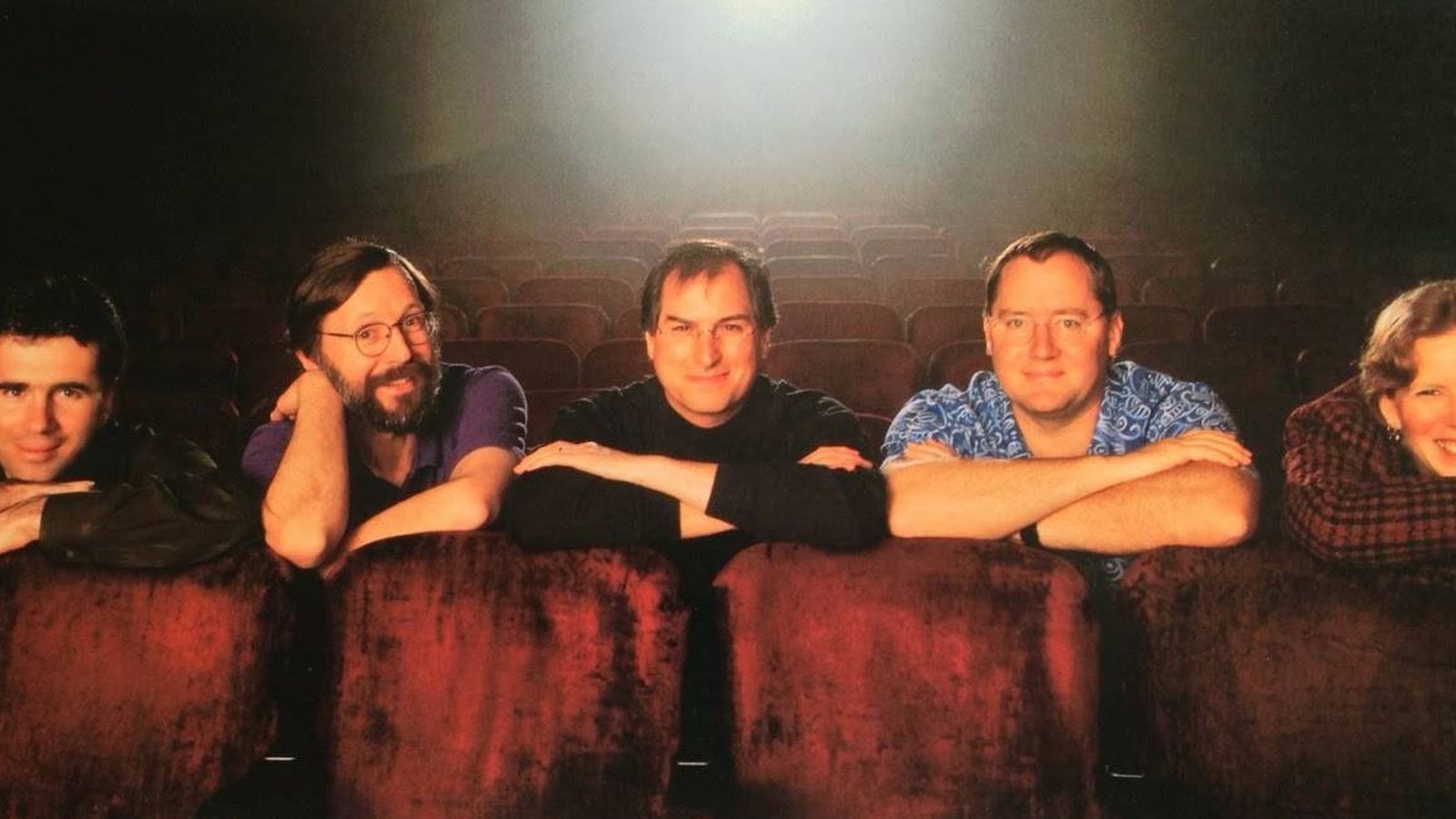 Foto: El equipo directivo de Pixar en 1995, de izquierda a derecha: Lawrence Levy, Ed Catmull, Steve Jobs, John Lasseter y Sarah McArthur.