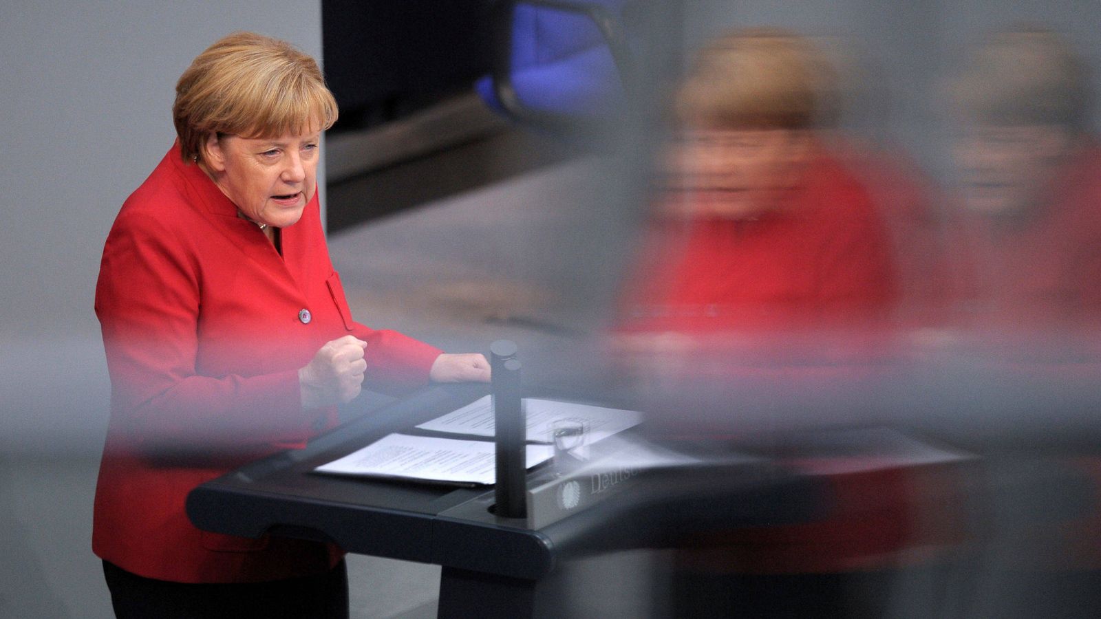 Foto: Merkel, durante una intervención en el Bundestag (Reuters)