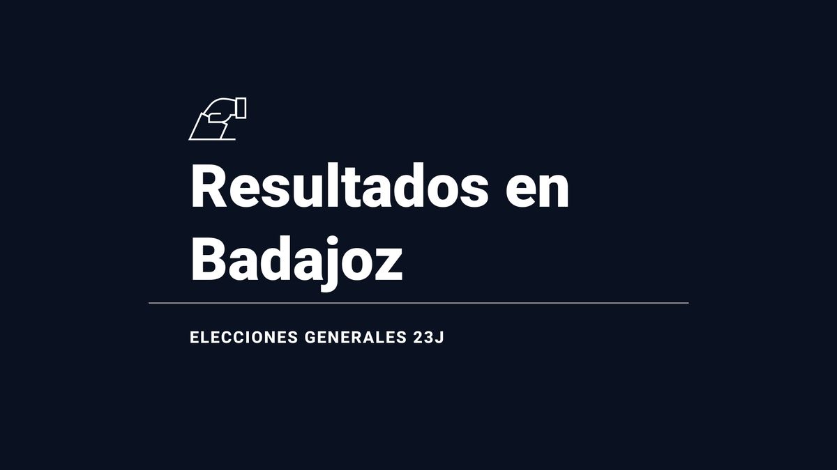 Badajoz capital, 23J | Resultados, votos, escaños y escrutinio de las elecciones generales del 2023: última hora en directo
