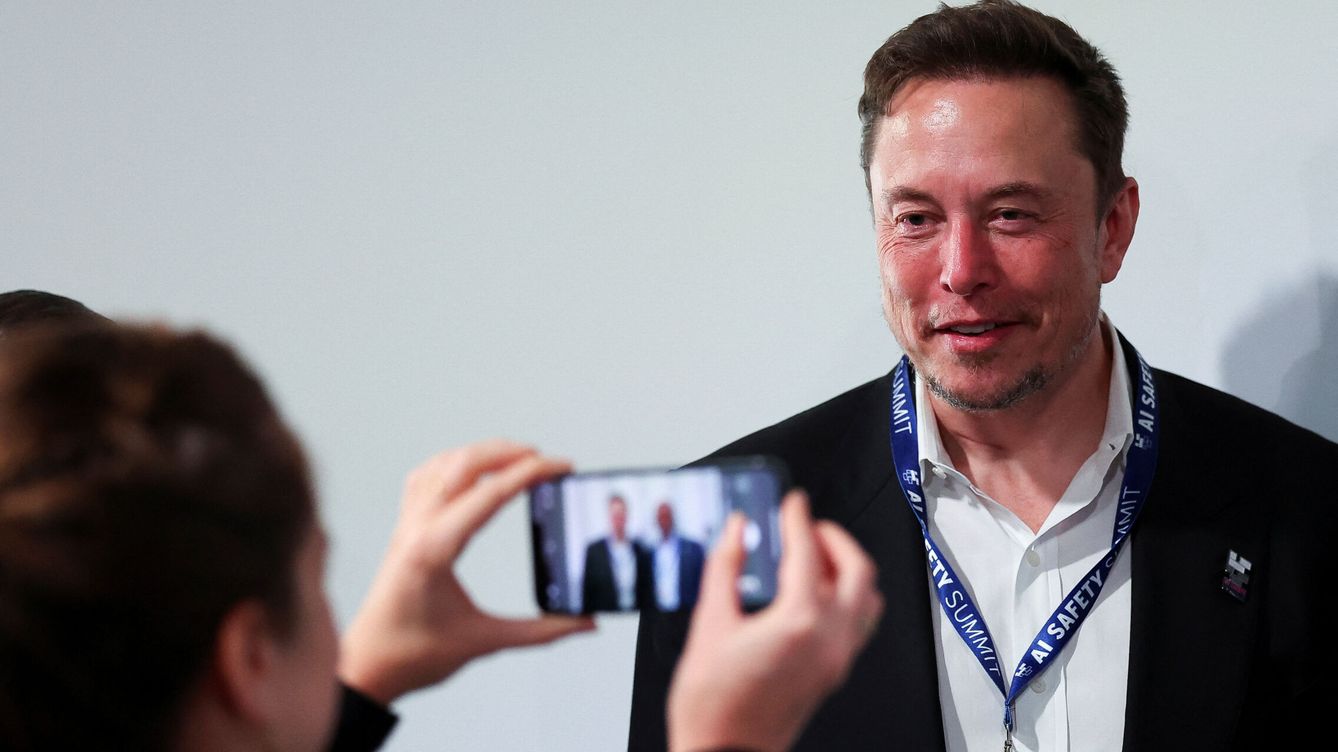 Foto: Elon Musk durante el AI Safety Summit. (Reuters/Toby Melville)