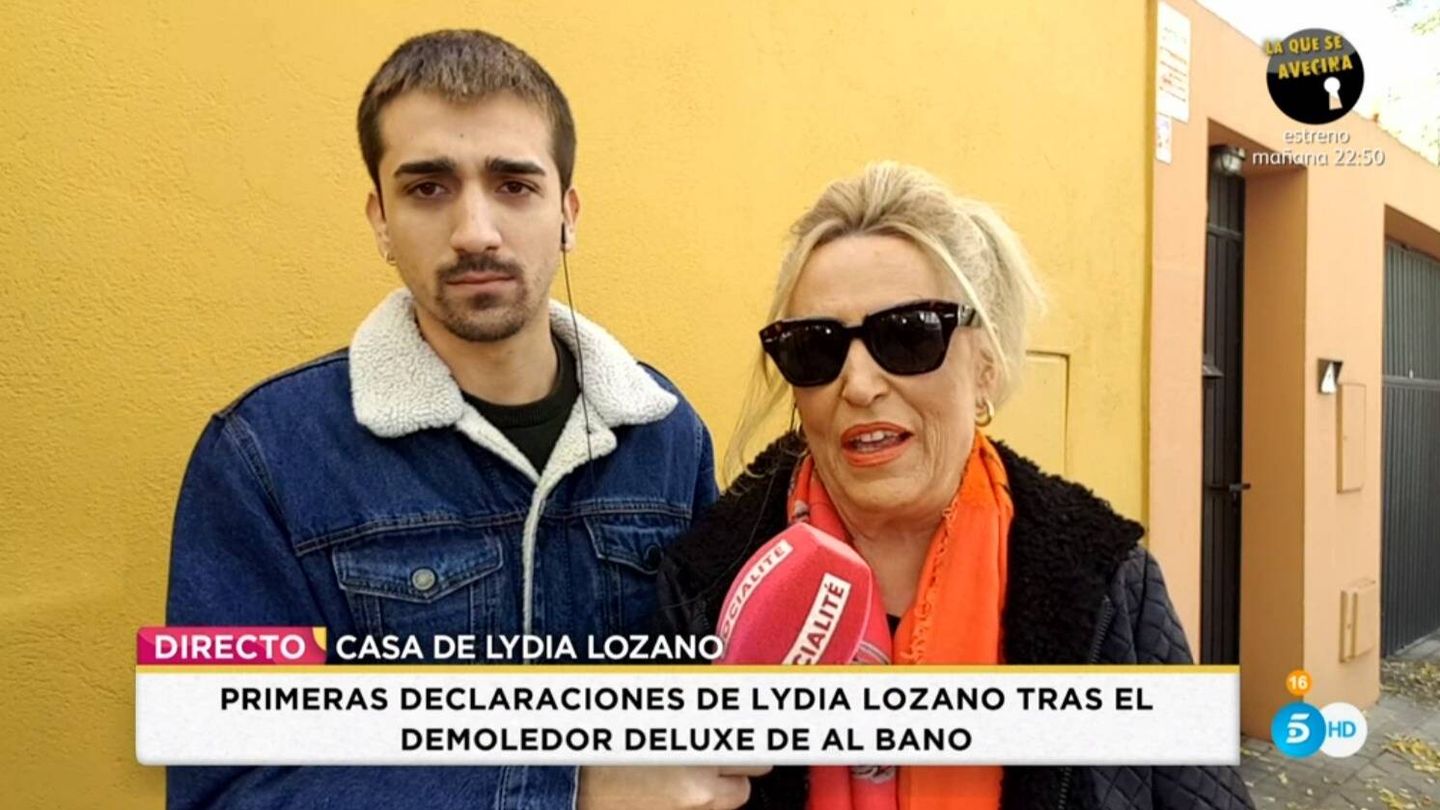 Miguel Ángel Rech y Lydia Lozano en 'Socialité'. (Mediaset España)