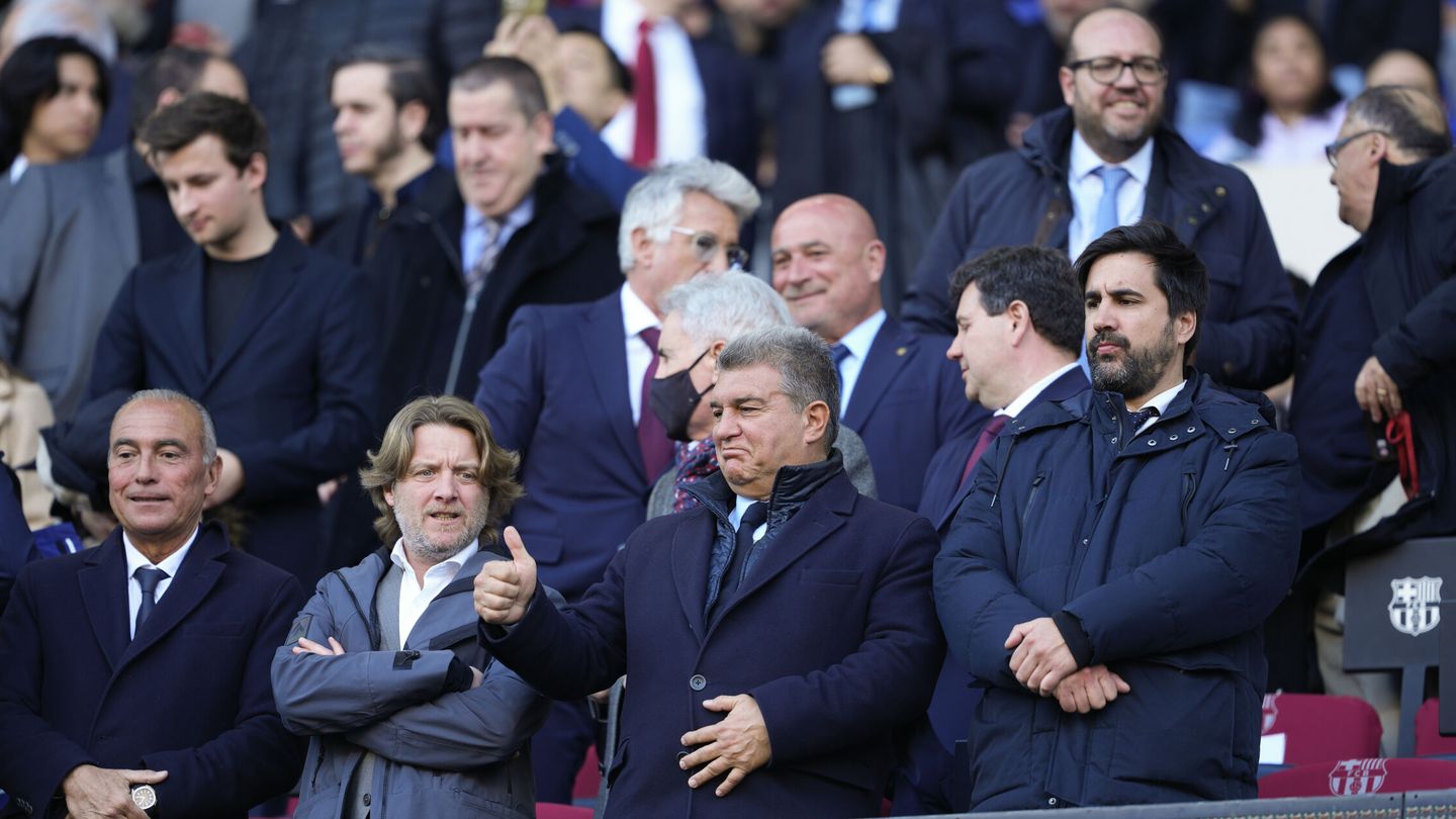 El presidente azulgrana, durante un encuentro de esta temporada. (EFE/Alejandro García) 