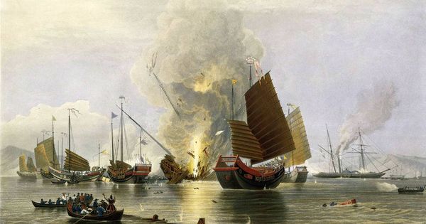 Foto: Edward Duncan - 'El buque británico Némesis destruyendo juncos chinos' (841)